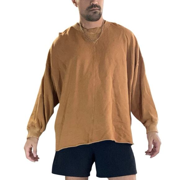 Aerie Oversized Peach Crewneck Sweater - XL - Picture 2 of 4